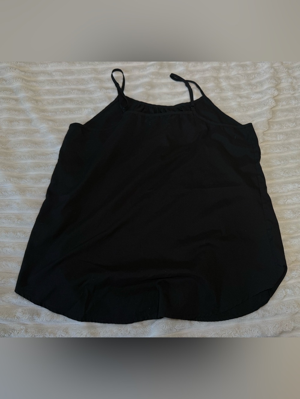 faded glory lightweight black spaghetti strap tank